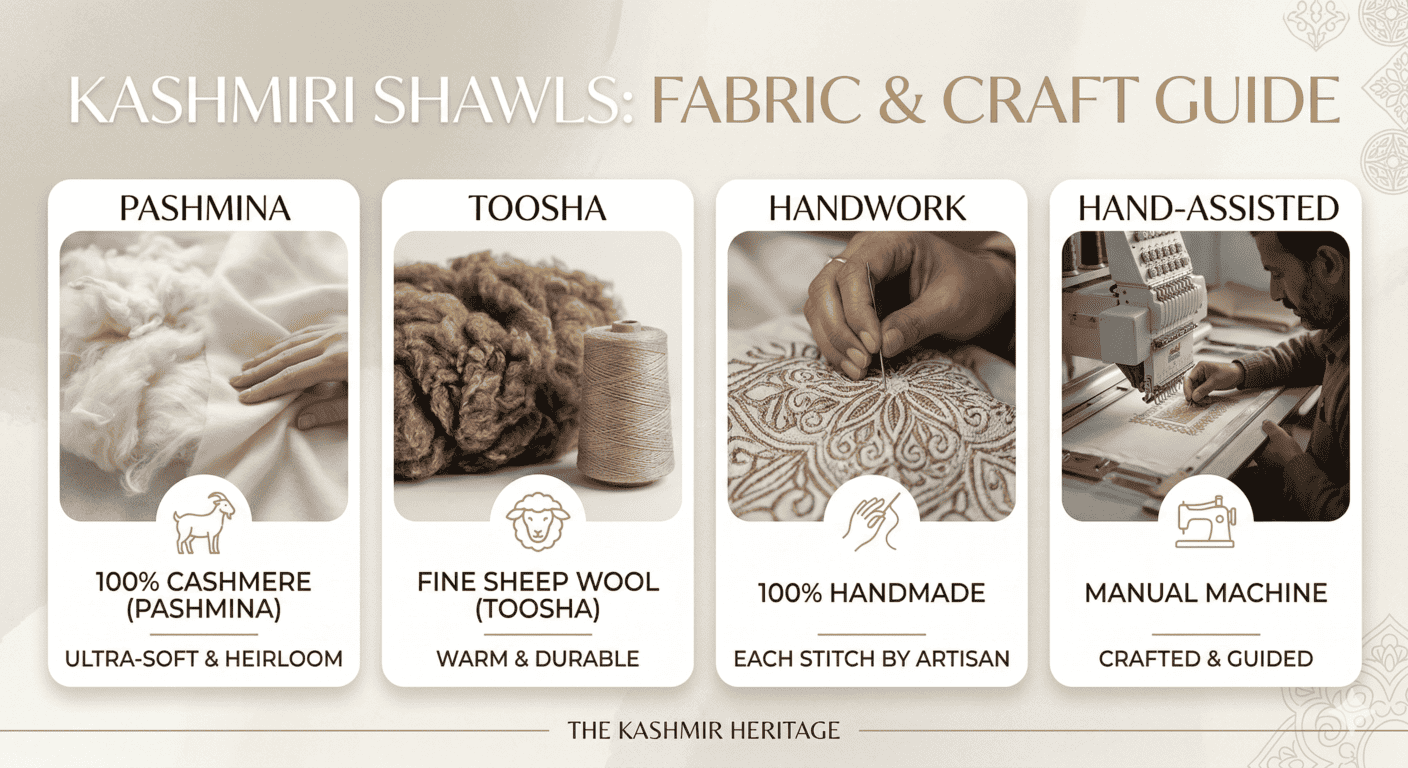 Read more about the article The Ultimate Guide to Kashmiri Shawls: Heritage, Fabric, and Craft